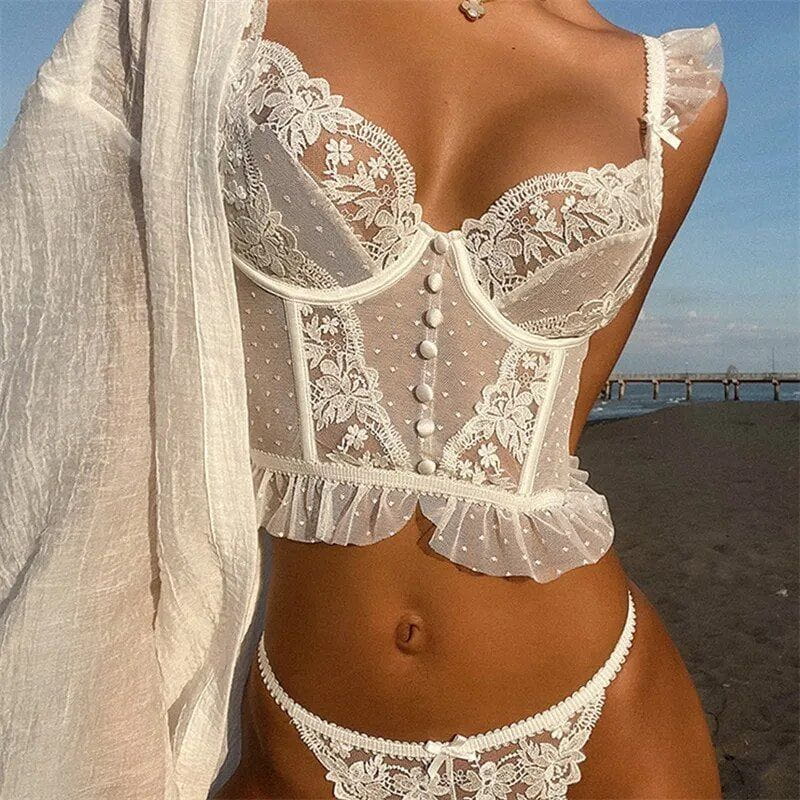 Amirah - Saucy Corset Two Piece Set Lingerie