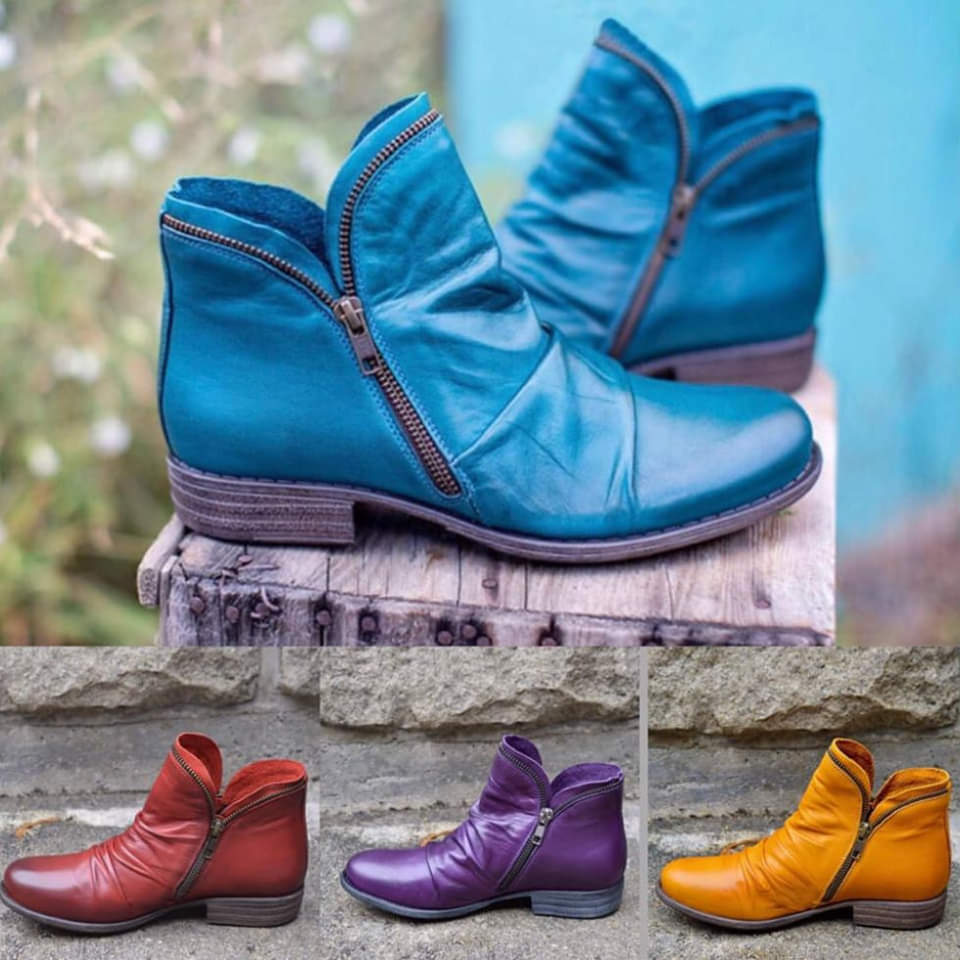 Zipped Everyday Leather Boots